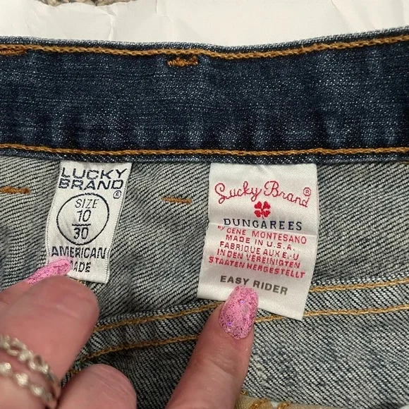 Lucky Brand Dungarees Button Fly Classic Blue Women's Jeans 10 - Picture 2 of 5